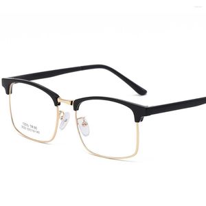 Occhiali da sole montatura fatta a mano rettangolare occhiali retrò neri leggeri lenti multistrato occhiali da lettura alla moda da 0,75 a 4