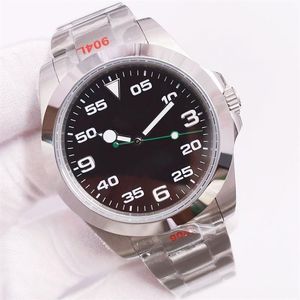 ST9 Watch Black Dial 40mm 2022 Mechanical Movement Dial Stainless Steel 904L Fashion Watches323i