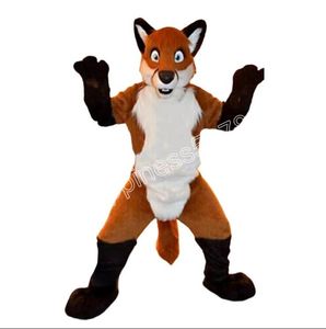 2024 Performance Brown Husky Dog Mascot Costume Cartoon Character Suit Suit Karnawał Dorośli Rozmiar Halloween przyjęcie świąteczne Karnawał Suits