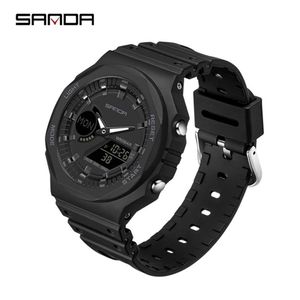 SANDA повседневные мужские часы 50 м водонепроницаемые спортивные кварцевые часы для мужчин наручные часы цифровые G Style Shock Relogio Masculino 2204236H