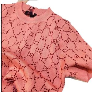 Designer donna maglieria manica corta magliette maglione lettera jacquard G confortevole sottile qualità design della moda donna maglietta top a224q