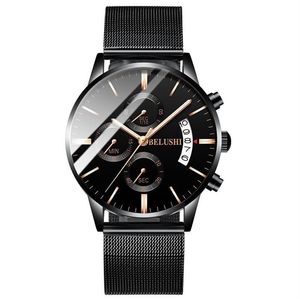 Zegarki kwarcowe Masowe Modne zegarek na rękę mody 2021 Luxury Designer Men Mężczyznę Top marka słynna stalowa wodoodporna mężczyzna zegarek sport Bla191Q