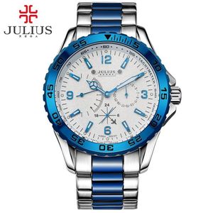 Julius yeni varış lüks en iyi marka chronos küçük kadran saatler yüksek kaliteli erkekler açık hava spor saati erkek gündelik jah-095275n için
