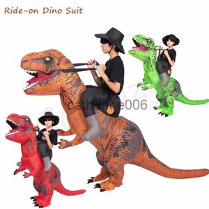 Özel Durumlar Dinozor Şişirilebilir Suit Yetişkin Yolculuğu Dino Kostümleri Cosplay Süslü Elbise Binicilik T-Rex Blow Up Kıyafet Performans Karnaval Props X1004