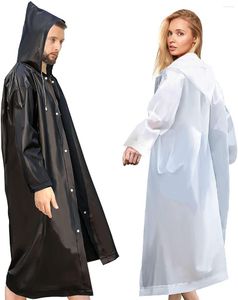 Raincoats RainCoat For Women Man Reusable Impermeable Hooded EVA Thickened Waterproof Outdoor Hiking Fishing Rain Coat