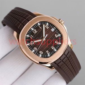 Orologi da uomo in oro Movimento elegante Movimento automatico Pat 40 mm comodo cinturino in caucciù impermeabile Auto Date orologi da polso luminosi 300W