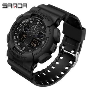 SANDA 2021 Watch Digital Watch Męskie zegarki dla mężczyzn Wodoodporne zegar na rękę na rękę na rękę Mężczyzna Relogio Digital Masculino x0524245g