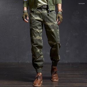 Männer Hosen Mode Gedruckt Cargo Männer Lose Baggy Hosen Casual Baumwolle Multi Taschen Kleidung Y2k Streetwear Mann