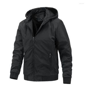 Giacche da uomo Giacca da uomo bella giacca a vento con cappuccio Cappotto sportivo casual Autunno Cerniera Softshell Bomber Abbigliamento di marca maschile