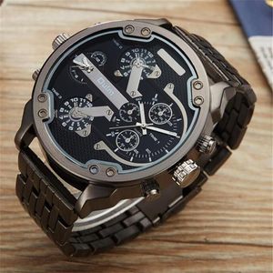 Oulm Large Big Watches Men Unique Designer Quartz Watch Male Heavy Stainless Steel Strap Wrist Mens Wristwatches2483