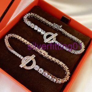 Bracciale per donna coppia di designer per uomo diamante argento 925 T0P contatore più alto Materiali avanzati anniversario di lusso di moda in cristallo di dimensione europea