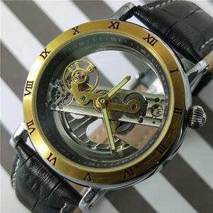 Wristwatches Forsining 2022 Automatic Male Watch Transparent Stainless Steel Band Racing Man Mechanical Watches Wristwatch Relogio321R