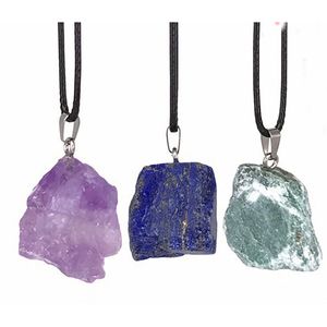 Anhänger Halsketten Natürliche Amethyst Kristall Halskette Für Frauen Männer Chakra Energie Heilsteine Reiki Meditation Therapie Drop Dhgarden Dhsmp