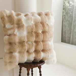 Pillow Tie-dye Tuscan Faux Fur Back For Bed Chair High Quality Soft Fluffy Throw Plush Sofa S Pillows