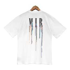 Erkek Tişörtler Erkekler Colorf Mektubu Baskı Markası Erkekler Kısa Kollu T-Shirt Tasarımcı Kıyafetleri Tee Sesli Homme Bahar O yaka Tshirt Daml D DHK9W