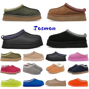 Designerskie buty Tasman Snow Bots Kapcieczki Krótkie buty moda kasztan potrójnie biały czarny czerwony zima Keep ciepłe wełniane skórzane platforma botki