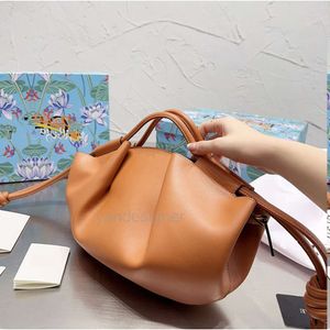 حقيبة اليد المصمم 2023 Paseo Loewees Napa Cowhide Handheld Dumpling Bag مع حقيبة وسادة سحابية مطوية وحقيبة كتف واحدة