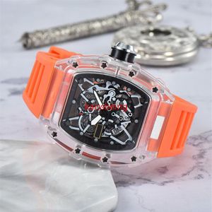 2022 Transparent dolnego w stylu Diamond Watch Top Luksusowy zegarek Kwarcowy Automatyczny zegarek DZ Male Clock Law278W