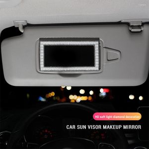 Acessórios interiores 2023 encantos de carro universal para espelho retrovisor vaidade modo de maquiagem sol viseira bling mulher