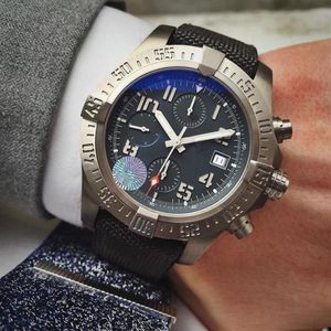 メンズウォッチクォーツムーブメントウォッチ腕時計サファイア45mmキャンバスラバーストラップマルチカラー腕時計269W