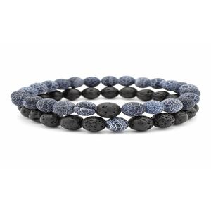 Beaded Women Men Natural Lava Rock Beads Chakra Bracelets Healing Energy Stone Meditation Mala Bracelet Fashion Essential Oil Diffuser Dhmcy