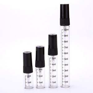 2/3ml Glass Perfume Bottle With Scale Sample Mist Sprayer Bottle Atomizer Bottle Thin Glass Empty Cosmetic Containers 2763