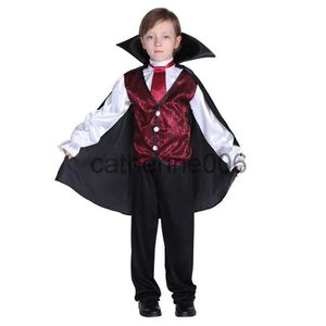 Specjalne okazje Dzieci Dzieci Noble Dracula Vampire Kostium dla chłopców Devil Vampira Kostium Halloween Purim Carnival Nowy Rok Cosplay X1004