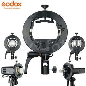 Flash Heads Godox S2 Speedlite Bracket S1 Zaktualizowano S-Type Bowens Uchwyt Flash Mount for Godox V1 V860II AD200 AD400PRO TT600 Snoot Softbox YQ231003