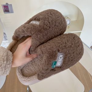 Slippers Tow Spring And winter purple brown Cute Bow Female Style Outside Cotton Slipper Indoor Fashion Home
