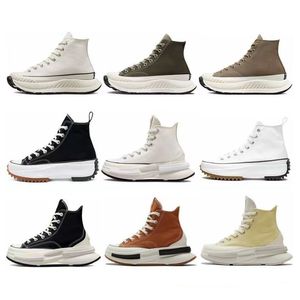 2023 RUN HIKE STAR Casual Shoes Motion Men Mężczyznę Kobiety Brytyjska odzież Brand Włącz Black White White High Top Classic Gruby dolne płótno S.