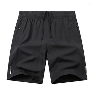 Mäns shorts sommar fritid tunn elastisk isilk snabbtorkning plus size sport fempunkt byxor