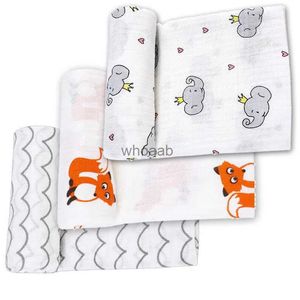 Battaniyeler Kundaklama% 100 Organik Pamuk Süper Yumuşak Newborn Infont Muslin Bebek Kundaklama Battaniyesi 120*120cm Swaddles Bebek Banyo Tel Sarma Yatak YQ231003