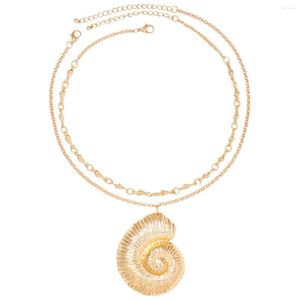 Набор серег-ожерелья 2023 ZAA для женщин Эффектная металлическая подвеска-раковина Морская звезда