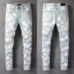 Hip Hop Mens Jeans Head Casual Long Pants Men Sportswear Jogger Tracksuit Causel Camouflage Stitching Trousers257b