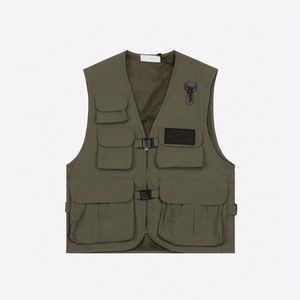 Men's Vests Designer Waistcoat Outdoor Sportswear Multi-pockets Sleeveless Jacket Coat Casual Streetwear Tactical Thin Mesh V248t