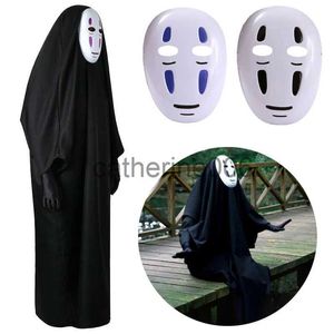 Besondere Anlässe No Face Man Spirited Away Cosplay Kostüm Maske Handschuhe Gesichtsloser Umhang Mantel Kinder Erwachsene Halloween Karneval Kostüm für Wan Wowan x1004