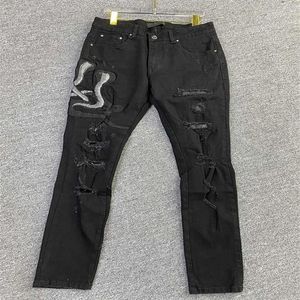 21SS Style Classic Slim-leg Mens Jeans Men Clothing Fit Straight Biker Ripper Zipper Full length Snakes Pants Casual Size 28-40256k