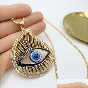 Подвесные ожерелья богемные винтажные турецкие злые голубые глаза мода Клавиляция Заявление
