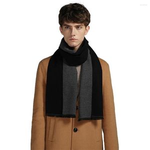 Scarves Men's Autumn Winter Plaid Scarf Gentleman Cashmere-like Muffler Student Spring Fall Wrap Soft Warm Neckerchief