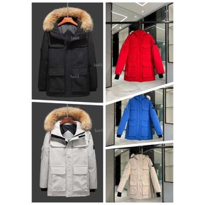 Tasarımcı Erkek Ceket Sıcak Parkas Aşağı Ceket Kış üstleri dışarısı çoklu renk Kanada parlak rüzgar geçirmez kapüşonlu ceketler Kanada kazı22