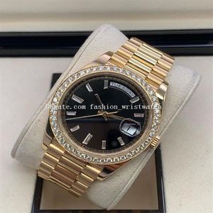 orologi di lusso da uomo 228238 40mm diamanti in oro calendario bracciale in acciaio inossidabile orologi da polso meccanici automatici scatola originale176V