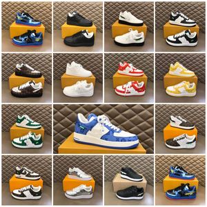 Hottest Sneaker Virgil Casual Shoes 1s 1 Calfskin Leather Abloh White Green Red Blue Letter Overlays Platform Low Top Running designer Sneakers Size 35-45 02