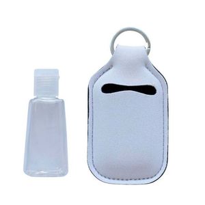 Süblimasyon Boş Keychain el dezenfektan tutucu 1 oz şişe DIY özelleştirilmiş kolye şişe içerir