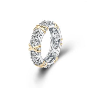 Cluster Rings MOXI Fashion Luxury Trend Ring For Women Moissanite Woman Wedding Jewely Band Gift