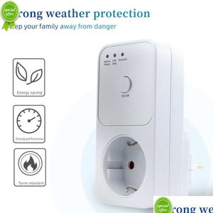 Other Home Appliances Matic Voltage Protector Socket S Ac 220V Power Surge Safe Eu Plug Refrigerator Protect Drop Delivery Garden Dhh3C