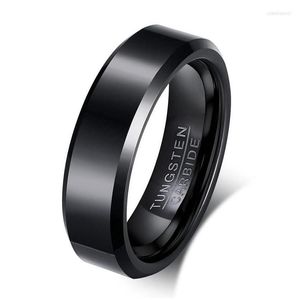 Ringe Klassisches Wolfram für Männer Frauen Verlobungsband Comfort Fit Hochglanz Schwarz 6mm Größe 7-12 Drop Lieferung Schmuck Ring Dhewd