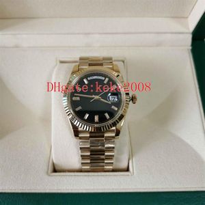 Orologi da polso da uomo più venduti Orologi 228238 40mm Oro giallo Quadrante con diamanti neri Zaffiro inossidabile 2813 Movimento Meccanico automatico268v