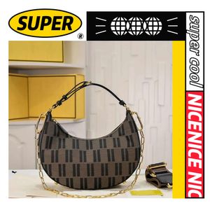 Melhor designer bolsas de couro genuíno mulheres praphy axila saco meia lua ombro crossbody sacos padrão crocodilo moda alça larga preto bolsa bolsa 29cm