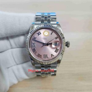 BP Maker Top Saatler 36mm 126234 Elmas Roman Pembe Kadran Safir Paslanmaz 316L Jubilee Mekanik Otomatik Bayanlar Kadın 271L