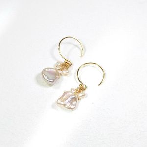 Dangle Earrings Lii Ji Real Keshi Pearl With Tiny American 14K Gold Filled Handmade Jewelry